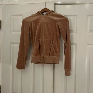 brown juicy couture zip up hoodie